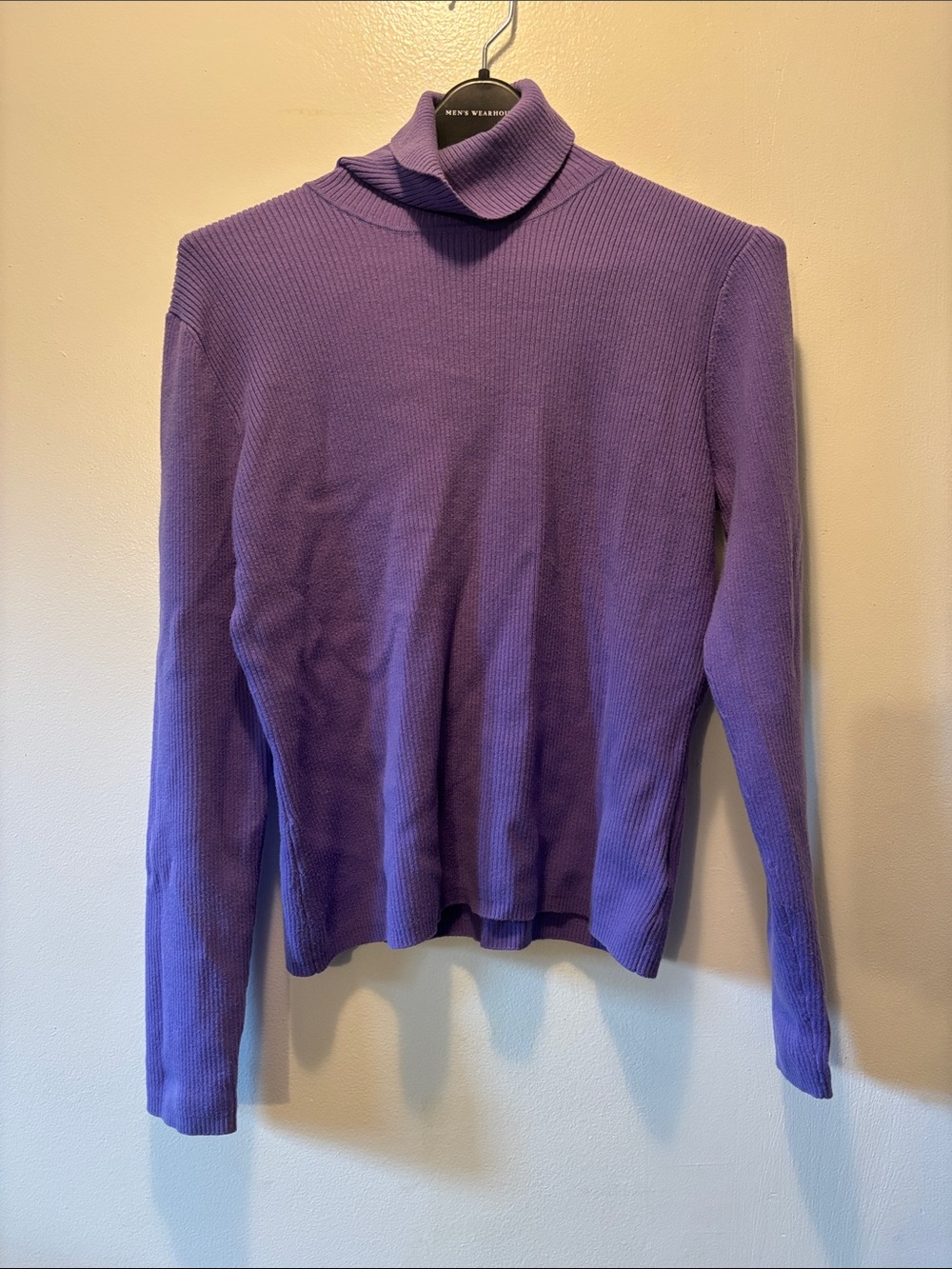 Worthington Purple Ribbed Turtleneck Sweater